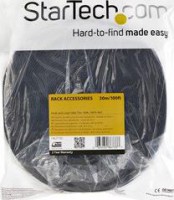 StarTech HKLP25, Hook and Loop Cable Tie Roll, Length: 7.6m, Black,